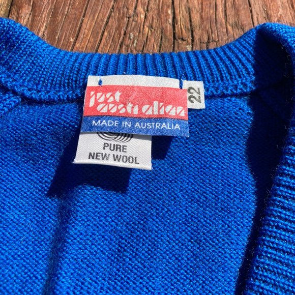 Vintage wool v-neck sweater Australia deadstock - Picture 3 of 7